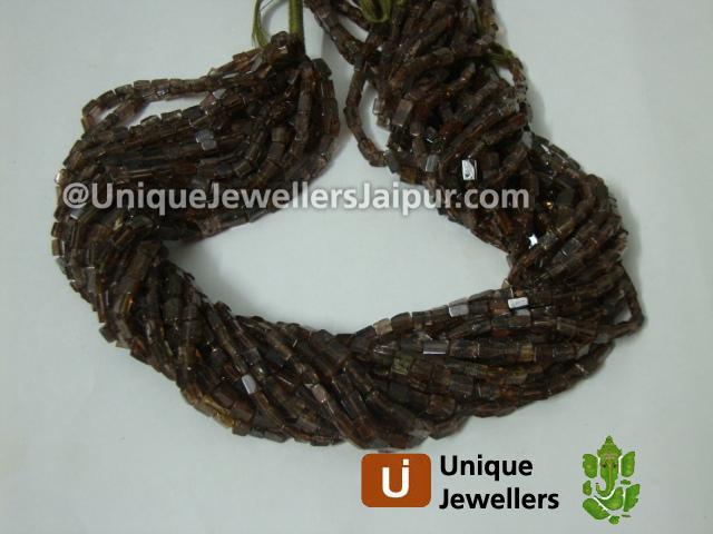 Brown Andulosite Plain Square Beads